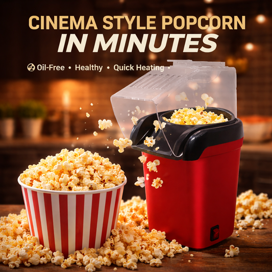 Oil Free Popcorn Maker Machine for Home | Electric Popcorn Machine India
