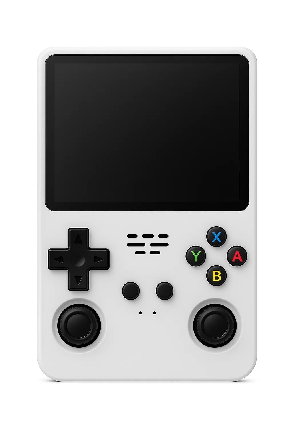 CASAQUIN R36S Handheld Gaming Console with 15000 Built-in Games, 64GB Retro Video Game System, 3.5 Inch IPS Screen, 20 Emulators, Portable Rechargeable Console for Kids & Adults (White)