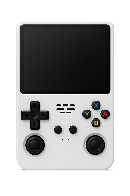 CASAQUIN R36S Handheld Gaming Console with 15000 Built-in Games, 64GB Retro Video Game System, 3.5 Inch IPS Screen, 20 Emulators, Portable Rechargeable Console for Kids & Adults (White)