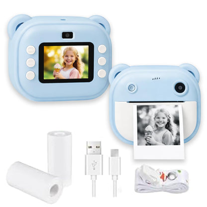 Best Seller – Kids Print Camera 📸 – Mini Digital HD Photo & Video Camcorder with Games | Fun Learning Toy for Boys & Girls Ages 4-18 | Includes 2 Print Rolls | Kids