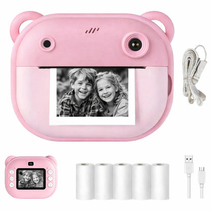 Best Seller – Kids Print Camera 📸 – Mini Digital HD Photo & Video Camcorder with Games | Fun Learning Toy for Boys & Girls Ages 4-18 | Includes 2 Print Rolls | Kids