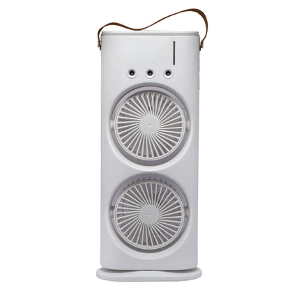Casaquin Ac Mini Cooler Fan for Room Cooling, Portable USB, 3-Mode with LED Light, Humidity Control, Aroma Diffuser Function, 3 Spray Modes for Office,Home,Dorm,Travel (Double Mist Sprey Fan)
