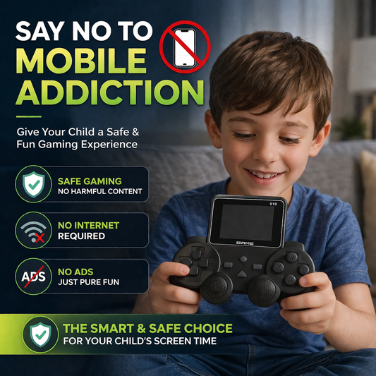 Casaquin S10 Portable Gaming Console | 500+ Built-in Retro Games | Rechargeable | TV Connect | 3.5” Screen | Perfect Gift for Kids & Adults 🎮