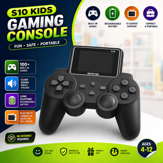 Casaquin S10 Portable Gaming Console | 500+ Built-in Retro Games | Rechargeable | TV Connect | 3.5” Screen | Perfect Gift for Kids & Adults 🎮
