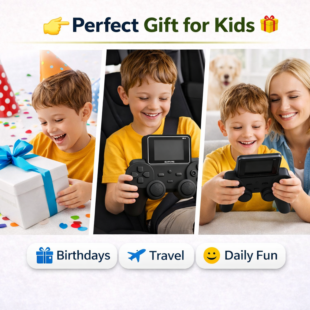 Casaquin S10 Portable Gaming Console | 500+ Built-in Retro Games | Rechargeable | TV Connect | 3.5” Screen | Perfect Gift for Kids & Adults 🎮