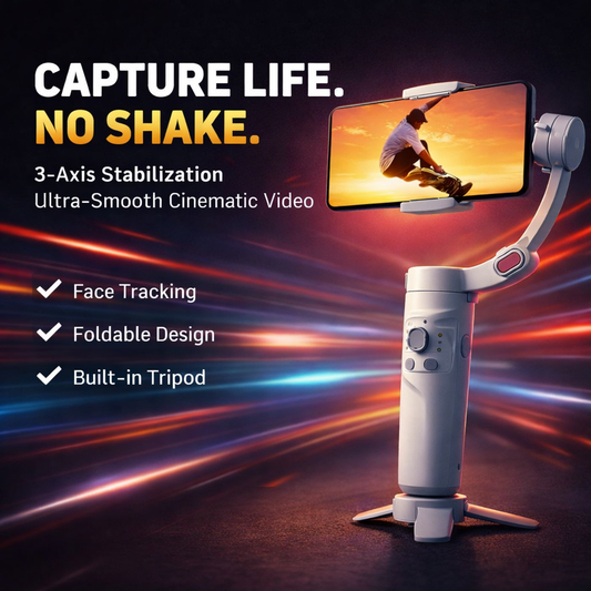 M1 Smartphone Gimbal Stabilizer | Handheld Video Stabilizer for Vlogging & Reels