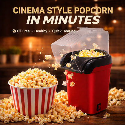 Oil Free Popcorn Maker Machine for Home | Electric Popcorn Machine India