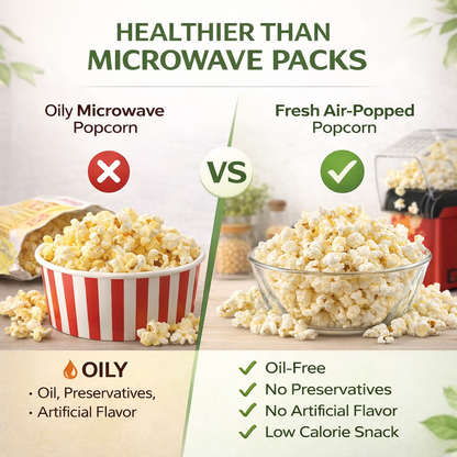 Oil Free Popcorn Maker Machine for Home | Electric Popcorn Machine India