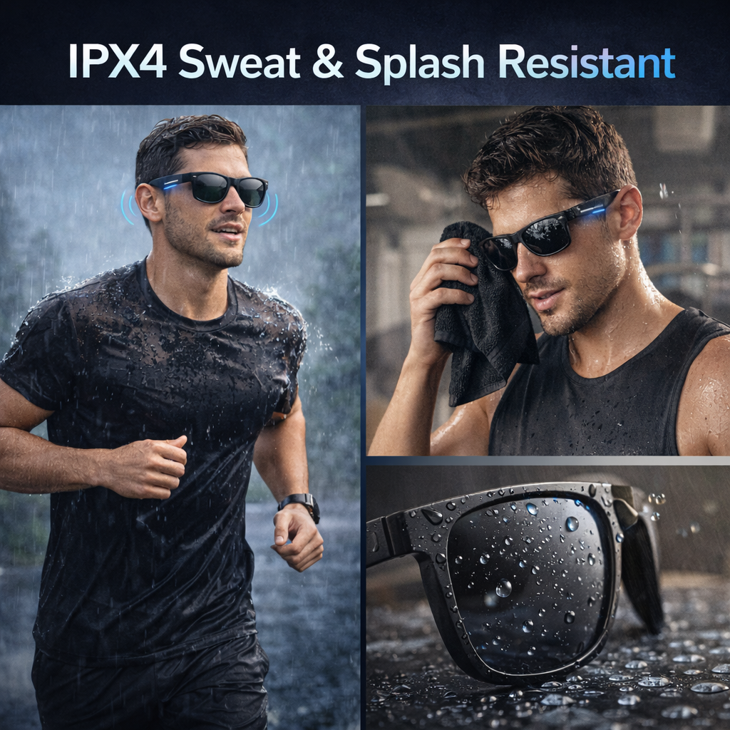 Casaquin Smart Bluetooth Sunglasses | Wireless Audio Glasses with Speaker & Mic | UV Protection | Hands-Free Calling | Stylish Smart Glasses for Men & Women