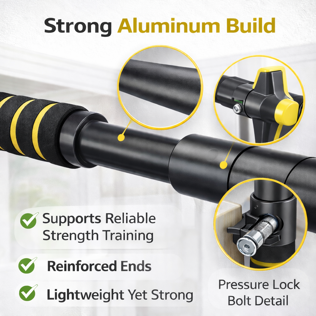 Adjustable Pull Up Bar for Doorway (75–94 cm)