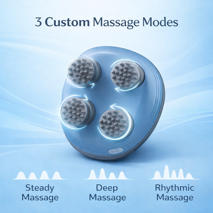 Casaquin Electric Scalp Massager | Hair Growth Stimulator | Stress Relief Head Massager | Waterproof Rechargeable Hair Massage Brush for Men & Women