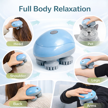 Casaquin Electric Scalp Massager | Hair Growth Stimulator | Stress Relief Head Massager | Waterproof Rechargeable Hair Massage Brush for Men & Women