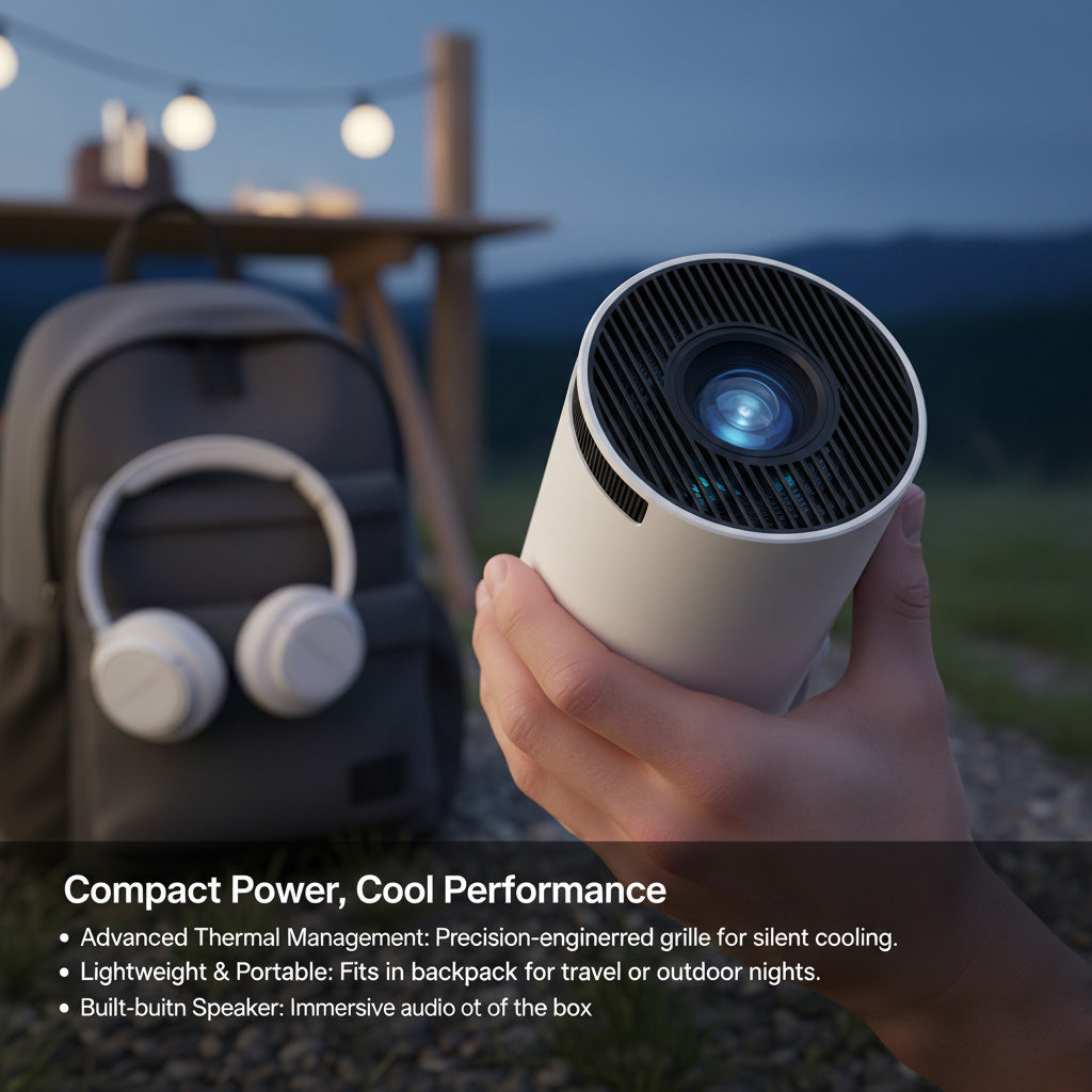 Casaquin Smart Projector | 4K Support, Native 720p HD | WiFi Mini Projector with Android 11, Netflix, Prime & YouTube
